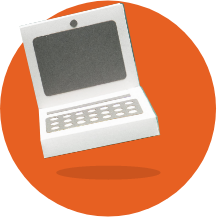 Icon showing a computer