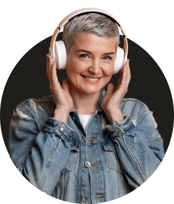 Woman listening to music